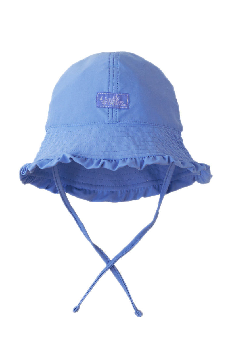 Baby Girl's Reversible Sun Hat in Blue Mist|blue-mist
