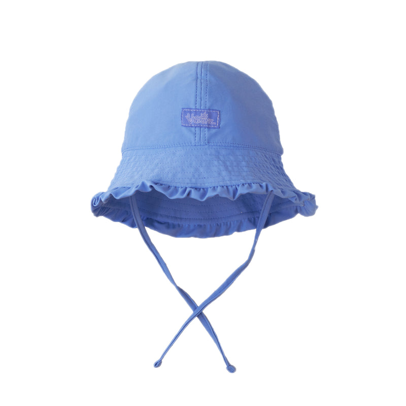Baby Girl's Reversible Sun Hat in Blue Mist|blue-mist