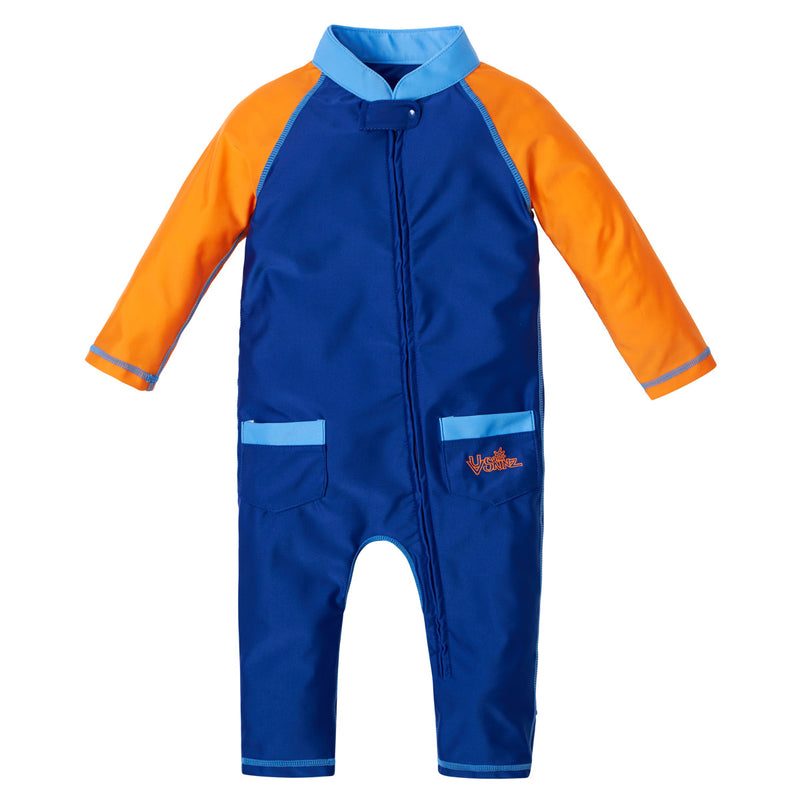 Baby Boy's Sun & Swim Suit in Navy Blue Orange|navy-blue-orange