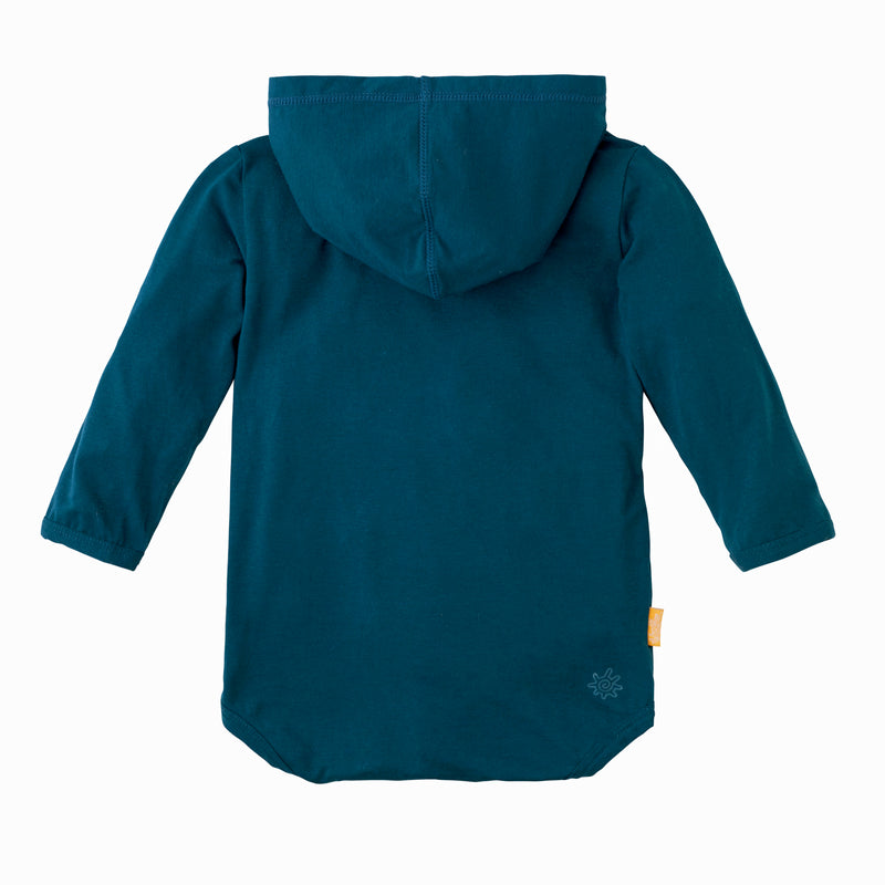 Back of the Baby Boy's Hooded Sunzie in Peek-a-Boo-Lion|peek-a-boo-lion