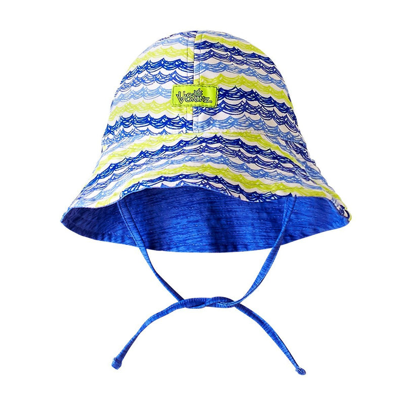 Baby Boy's Reversible Sun Hat in Ombre Wave|ombre-wave