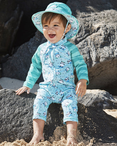 Baby boy's swim hat in playful panda|playful-panda