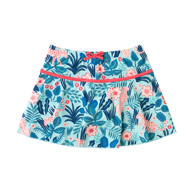 girl's swim skirt in jungle leopard|jungle-leopard