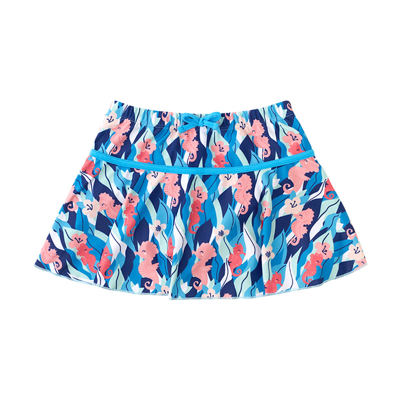 girl's swim skirt in seahorse kelp|seahorse-kelp
