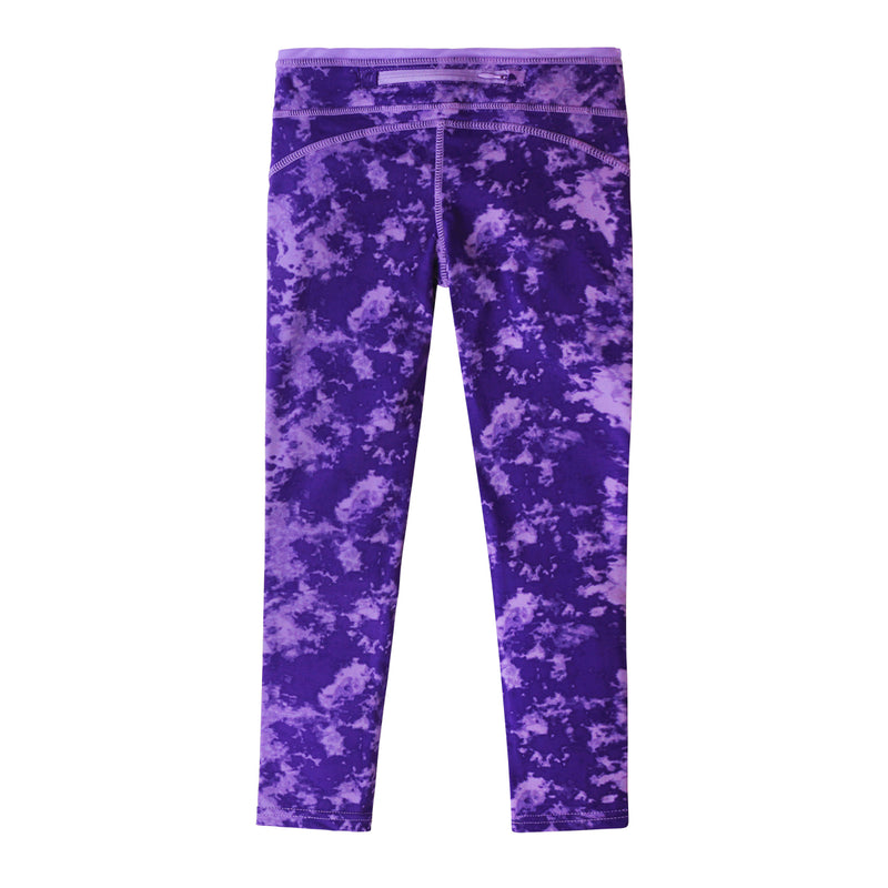 back of the girls swim tights in purple tie dye|purple-tie-dye