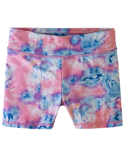 girl's swim shorts in light pink tie|light-pink-tie-dye