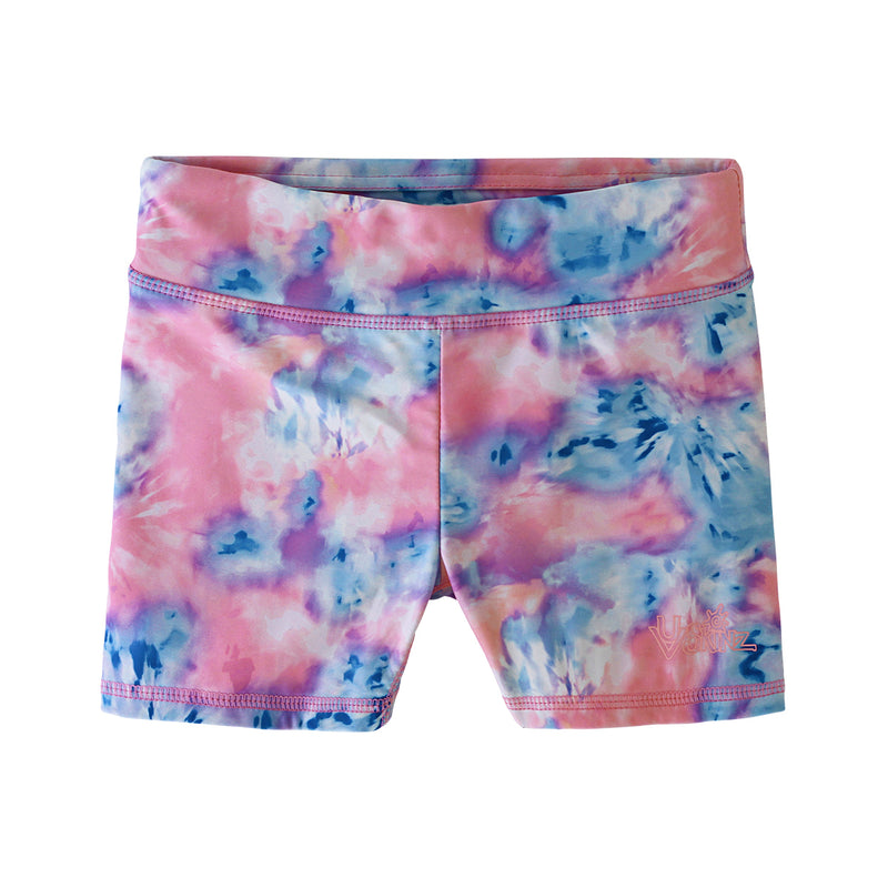girl's swim shorts in light pink tie|light-pink-tie-dye