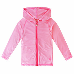Girl's Zip-Up Hoodie in Light Pink|light-pink