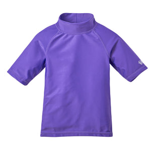 Kid's short sleeve swim shirt in purple|purple