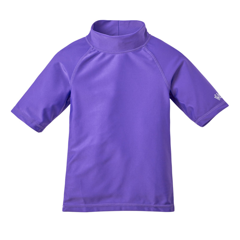 Kid's short sleeve swim shirt in purple|purple