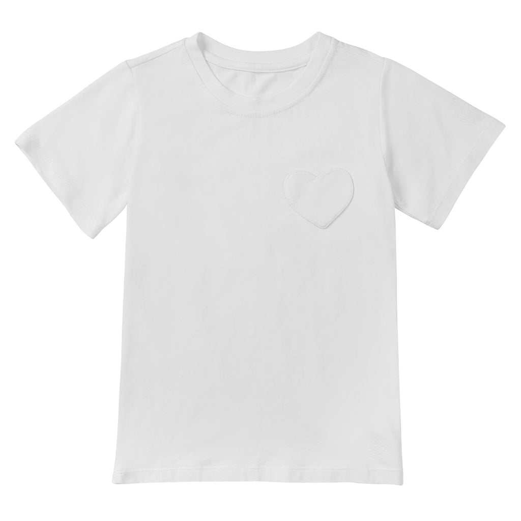 girl's UPF t-shirt in white|white