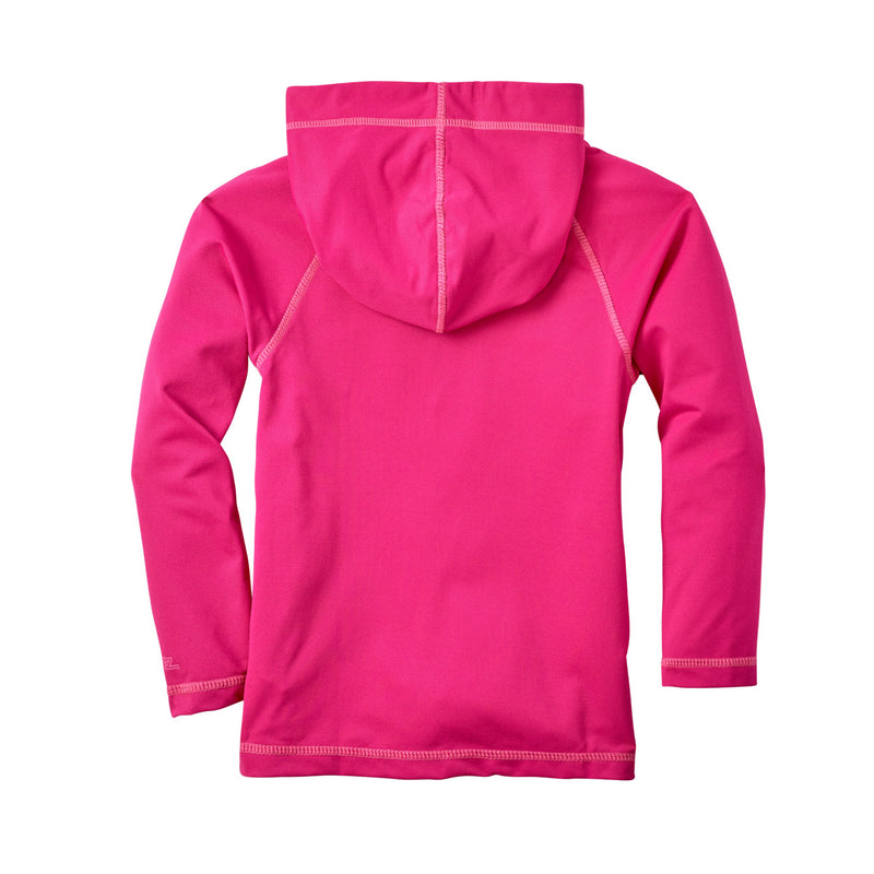 back of the girls pullover hoodie in hot pink|hot-pink