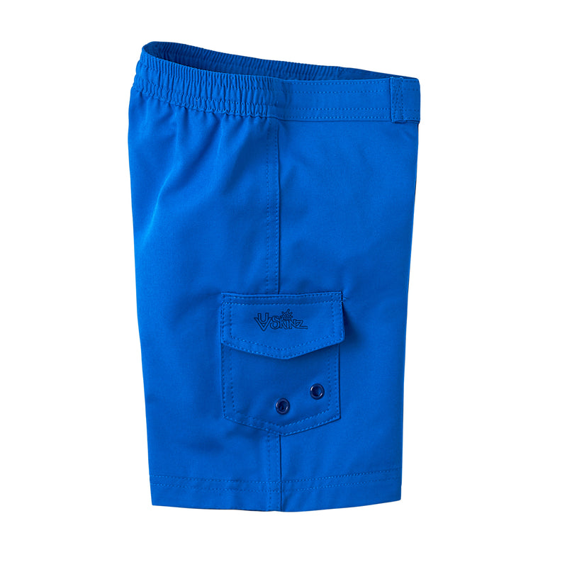 Pocket View of the Boy's Classic Board Shorts in Royal|royal