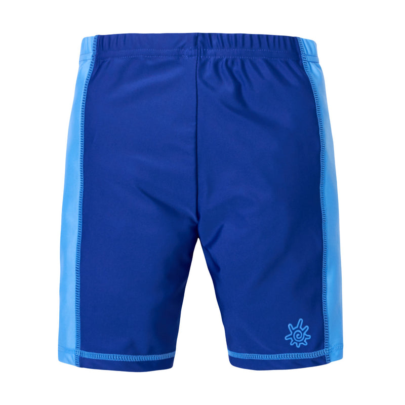 back of the boy's swim shorts in navy ocean blue|navy-ocean-blue