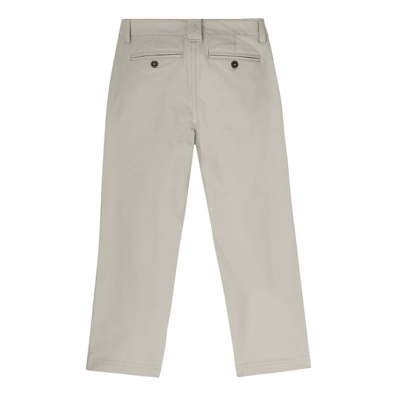 back of the boys fairway pants in stone|stone