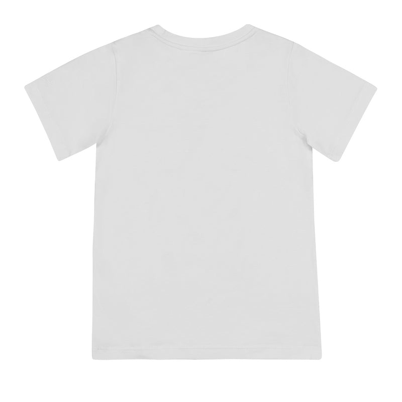 Back of the Boy's Everyday UPF Tee in White|white