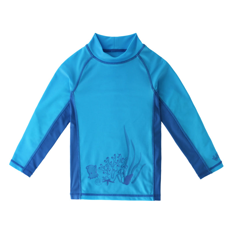 Boy's Long Sleeve Adventure Sun & Swim Shirt in Tiny Octopus Den|tiny-octopus-den