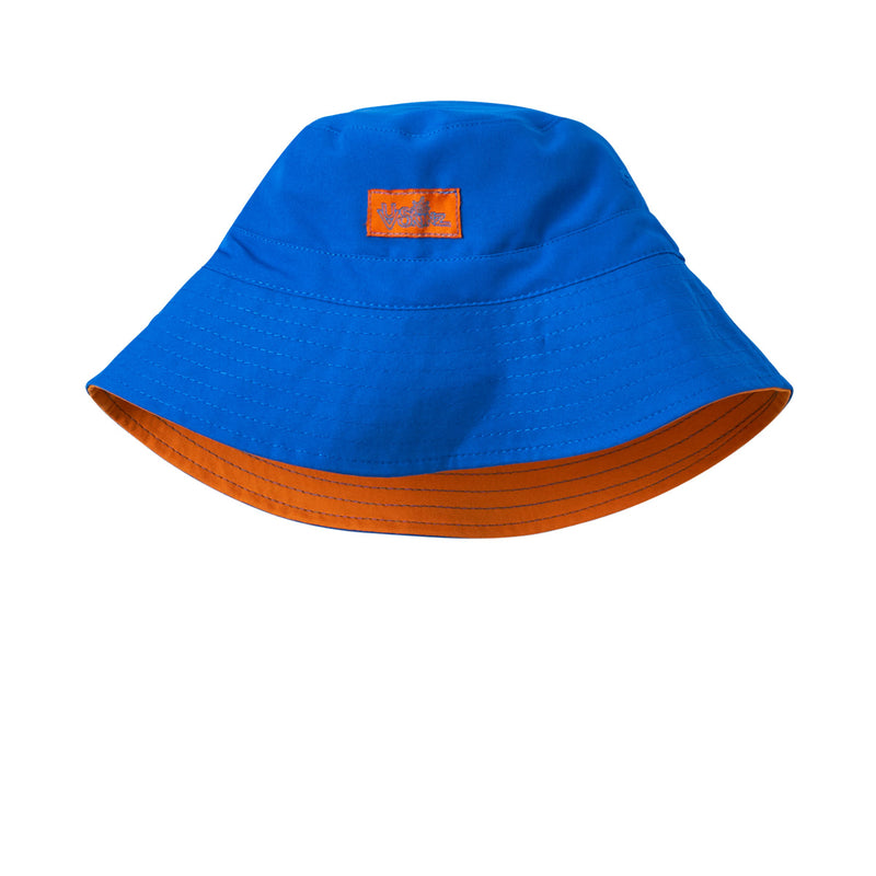 Reversed view of the boy's bucket hat in royal orang|royal-orange