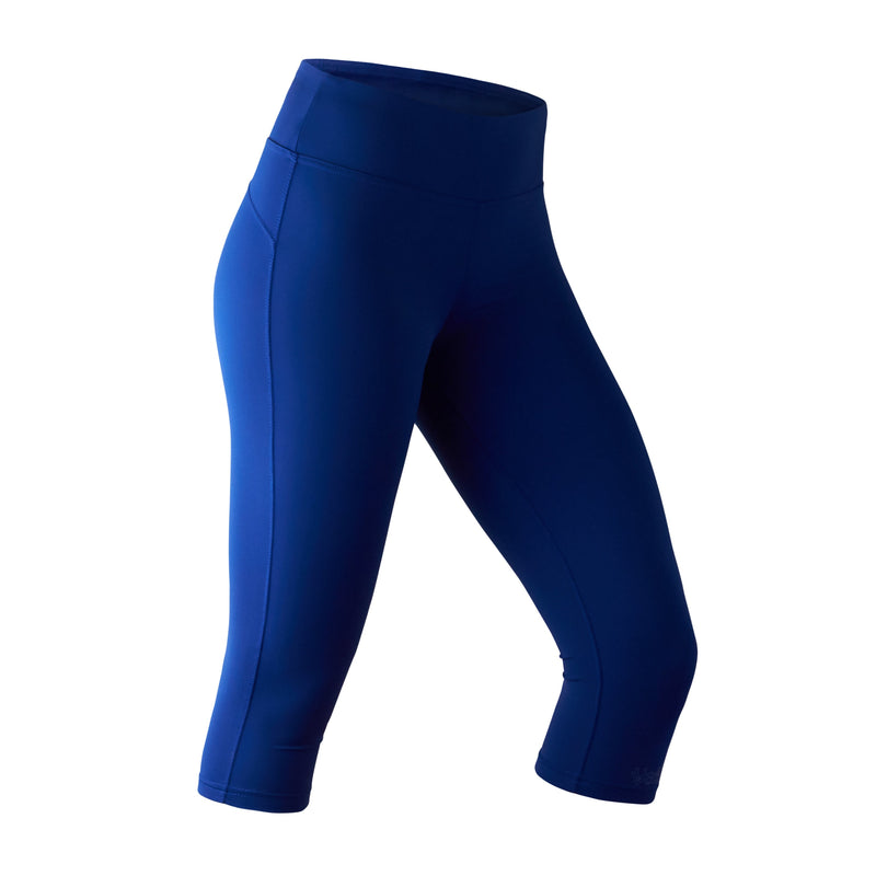 Women's Active Sport Swim Capris in Navy Blue|navy-blue