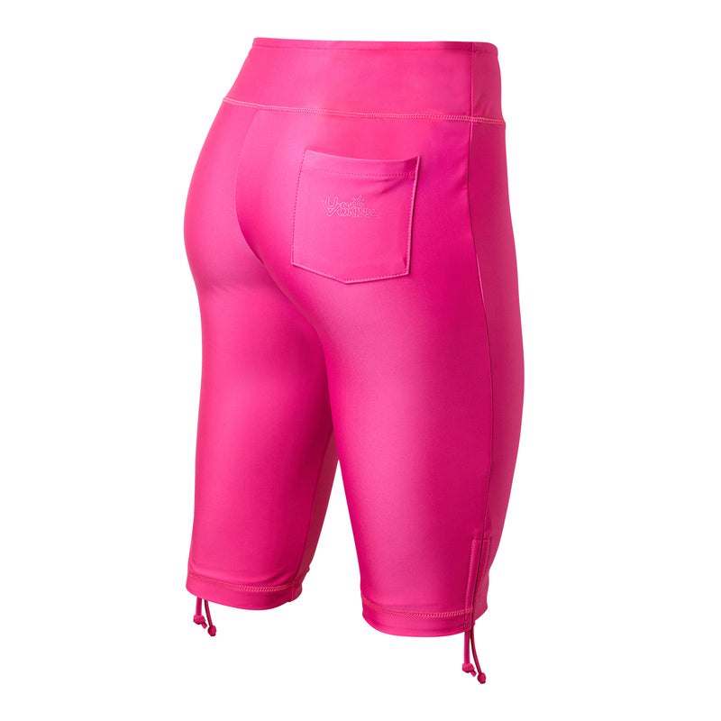 Back of the Women's Active Swim Jammerz in Hot Pink|hot-pink