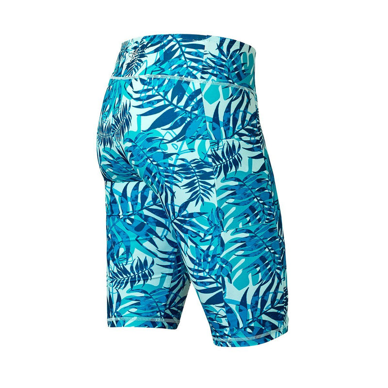 Back View of the Women's Active Swim Jammerz in Caribbean Palm|caribbean-palms