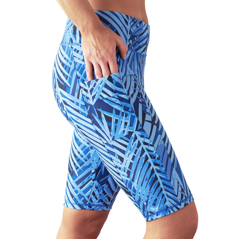 Pocket View of the Women's Active Swim Jammerz in Midnight Palm|midnight-palm