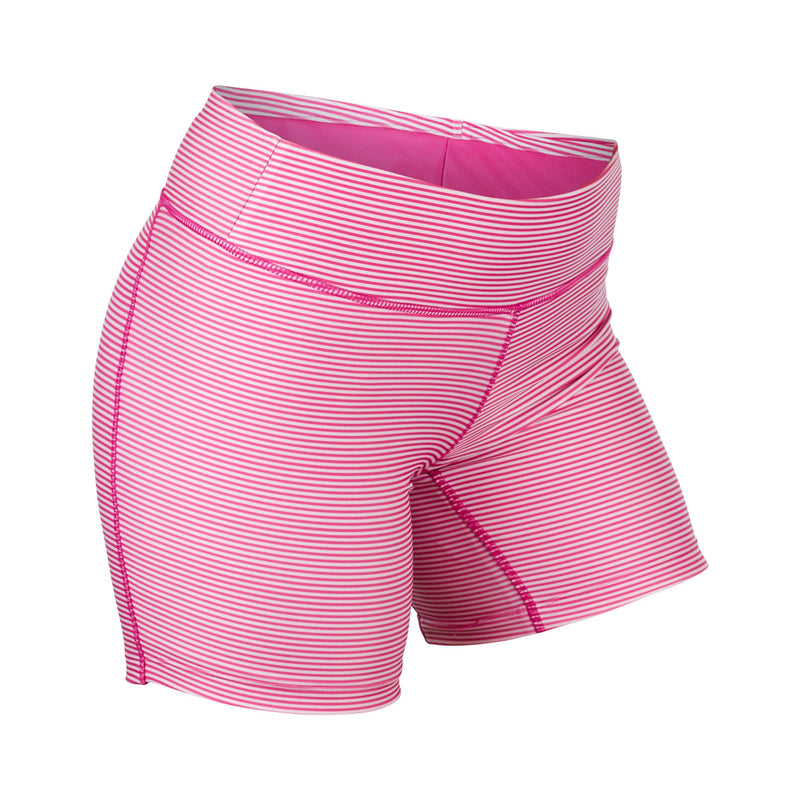 Women's Active Swim Shorts in Hot Pink Stripes|hot-pink-stripes