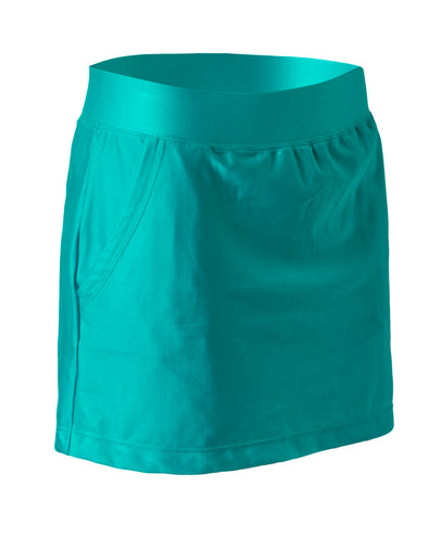 women's active swim skirt in teal|teal