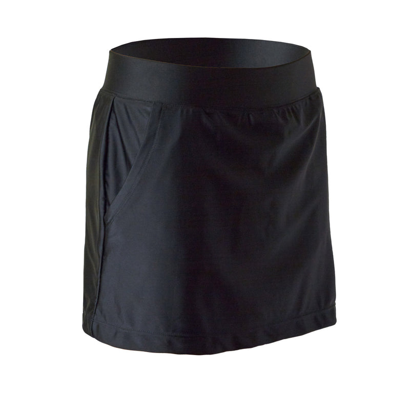 women's active swim skirt in black|black