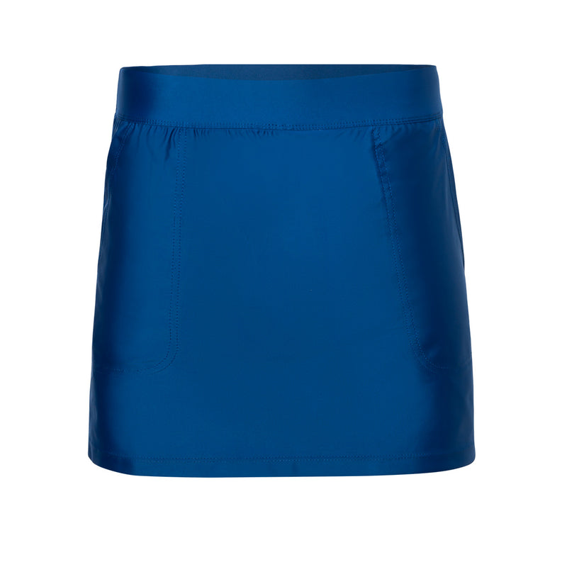 women's active swim skirt in navy blue|navy-blue