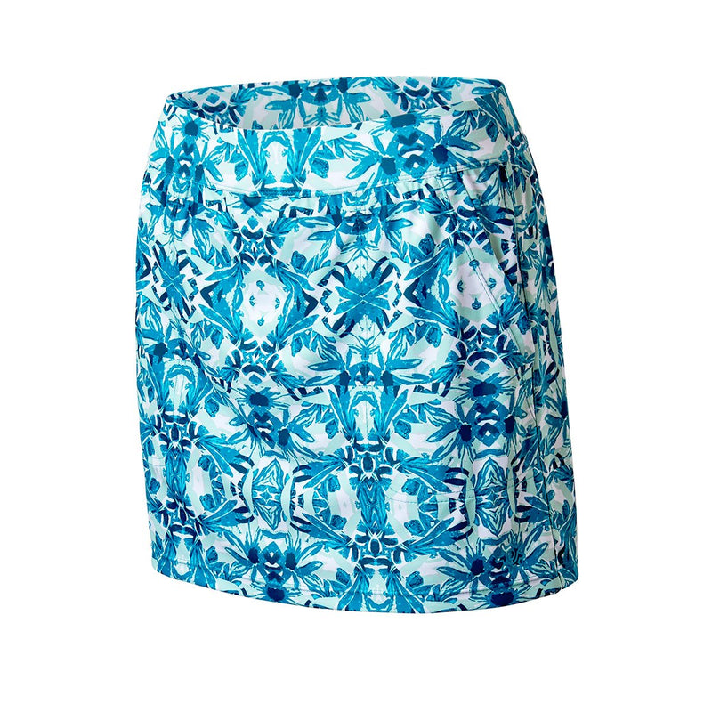 Women's Active Swim Skirt in Caribbean Prism|caribbean-prism