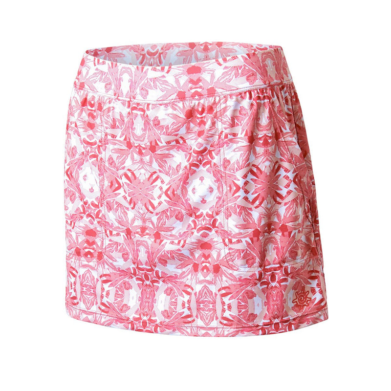 Women's Active Swim Skirt in Strawberry Prism|strawberry-prism