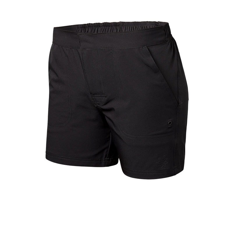 women's island board shorts in black|black