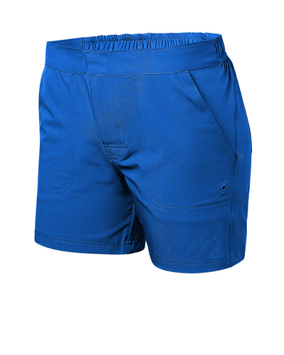 women's island board shorts in navy blue|navy-blue
