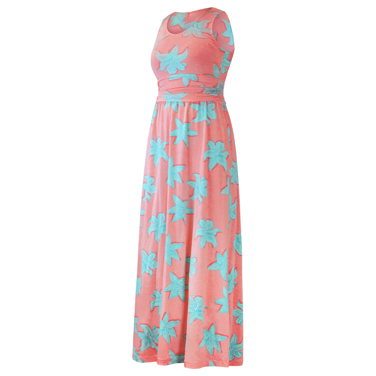 Solid UPF50+ Zip Neck Sleeveless Dress