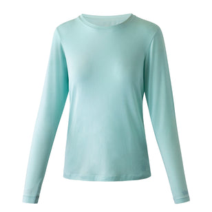 Women's long sleeve anti-UV t-shirt Lite - Ocean Blue - Nuvées