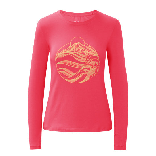 special edition women's UPF t-shirt in coral|coral