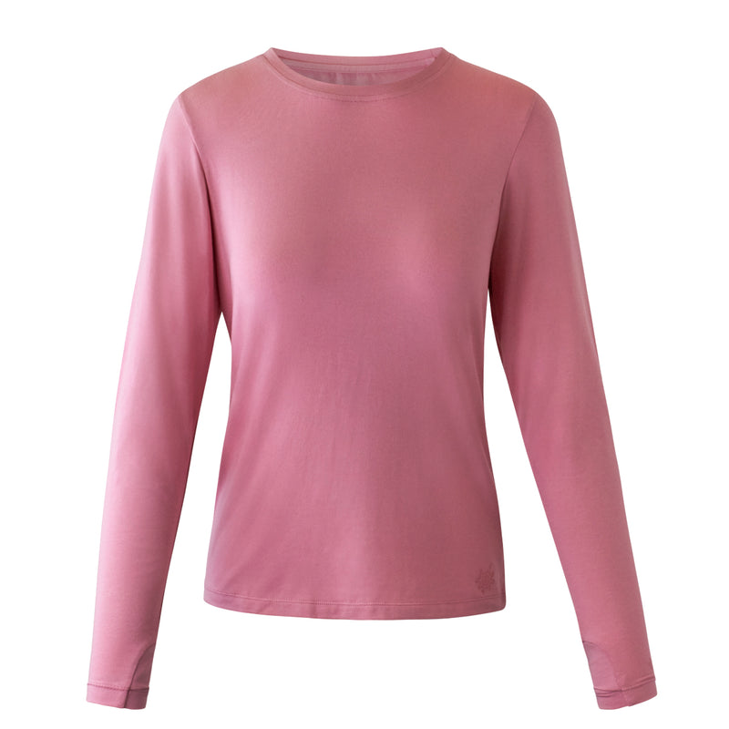 Women's Long Sleeve Everyday Tee in Wild Rose|wild-rose