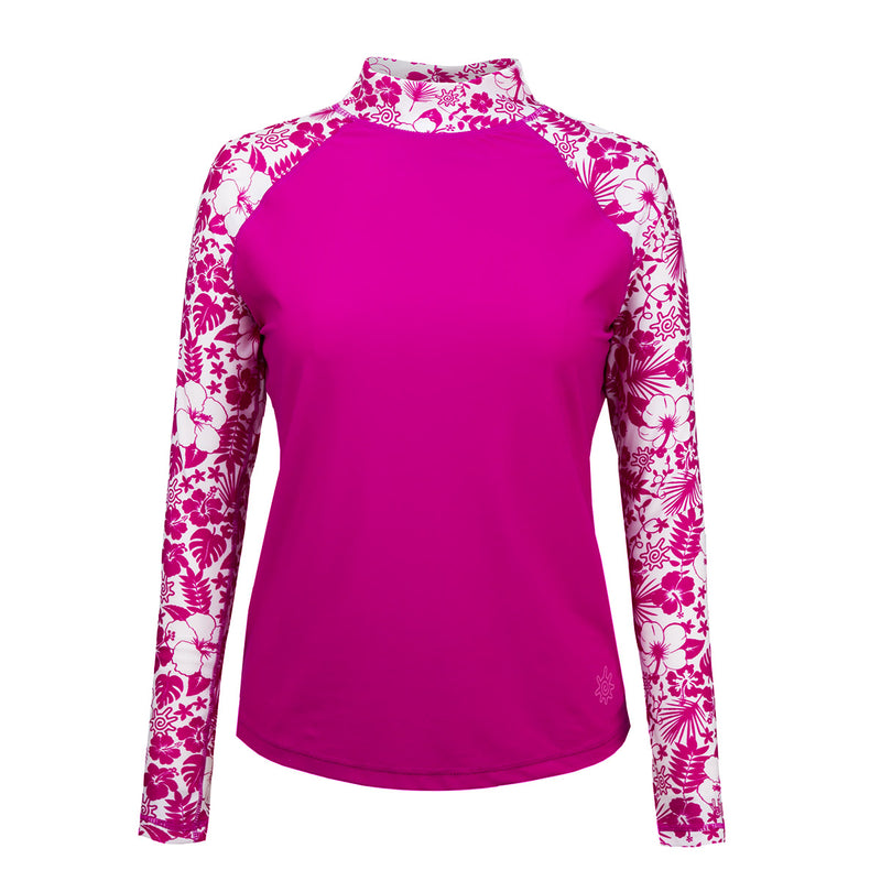Halcurt Womens Swim Shirt Short Sleeve Shelf Bra Sun Protection Swimsuit  Hot Pink M at  Women's Clothing store