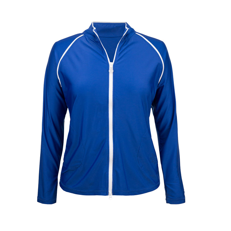 women's swim jacket in navy blue|navy-blue