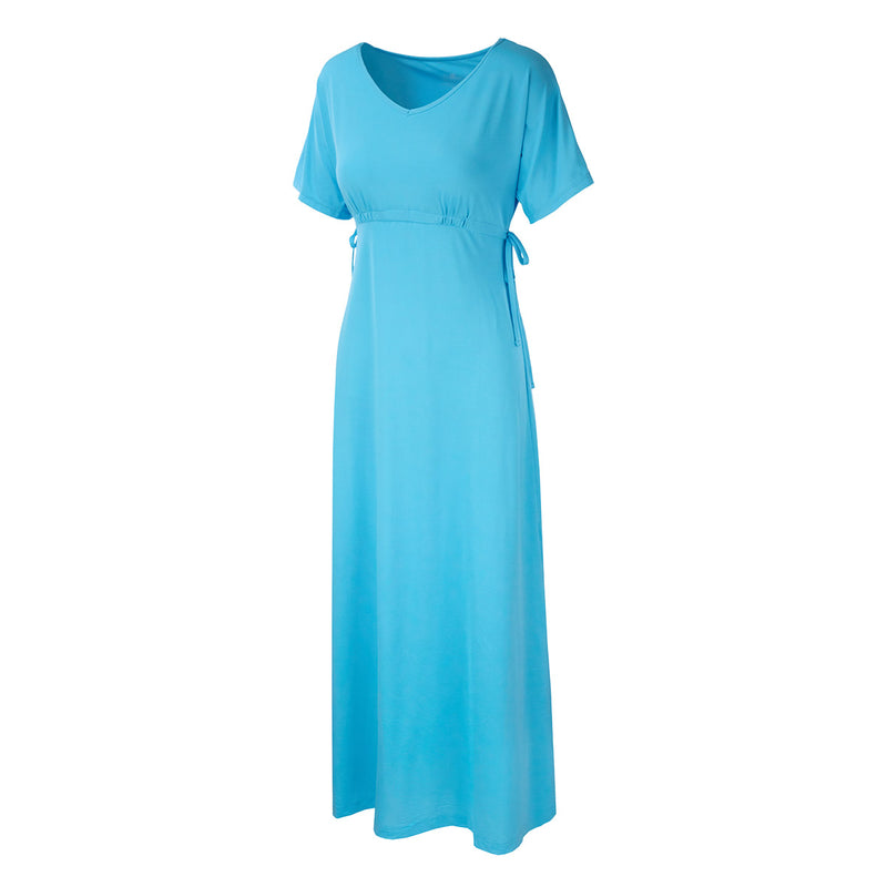 women's maxi dress in aqua|aqua