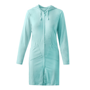 women's full zip UPF 50+ jacket|beach-glass
