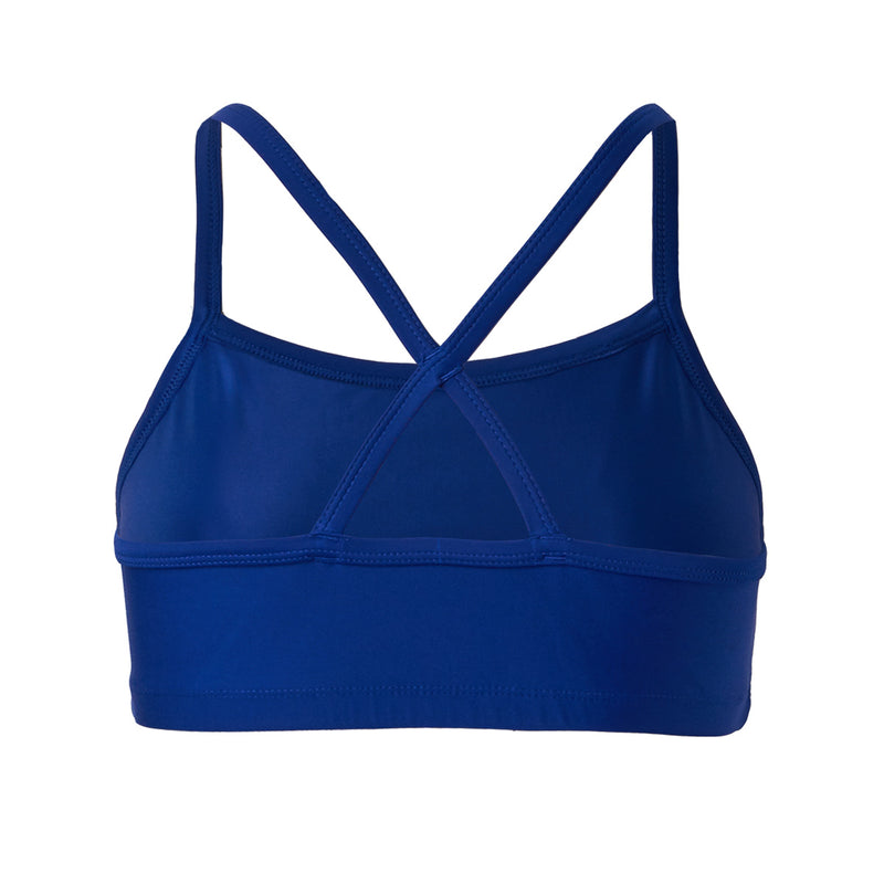 back of the women's swim bra in navy blue|navy-blue
