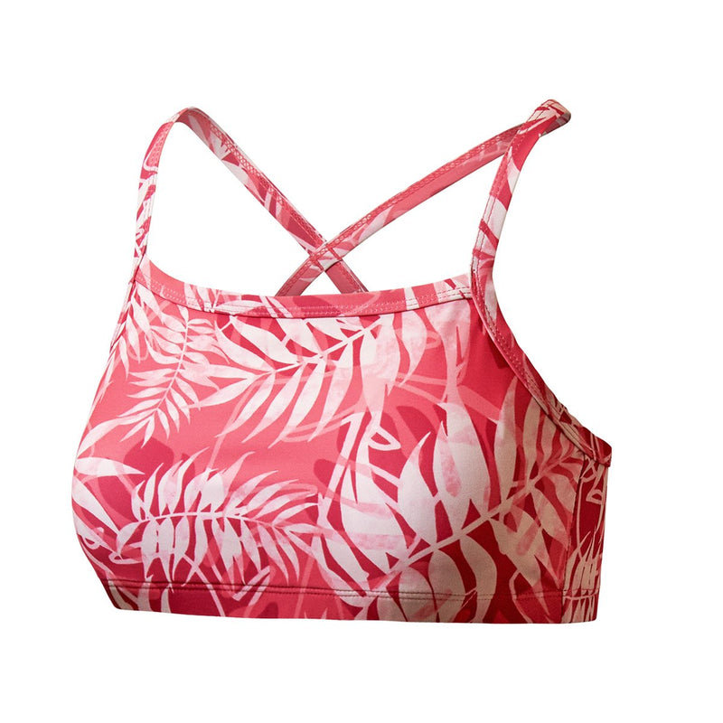 women's swim bra in strawberry palms|strawberry-palms