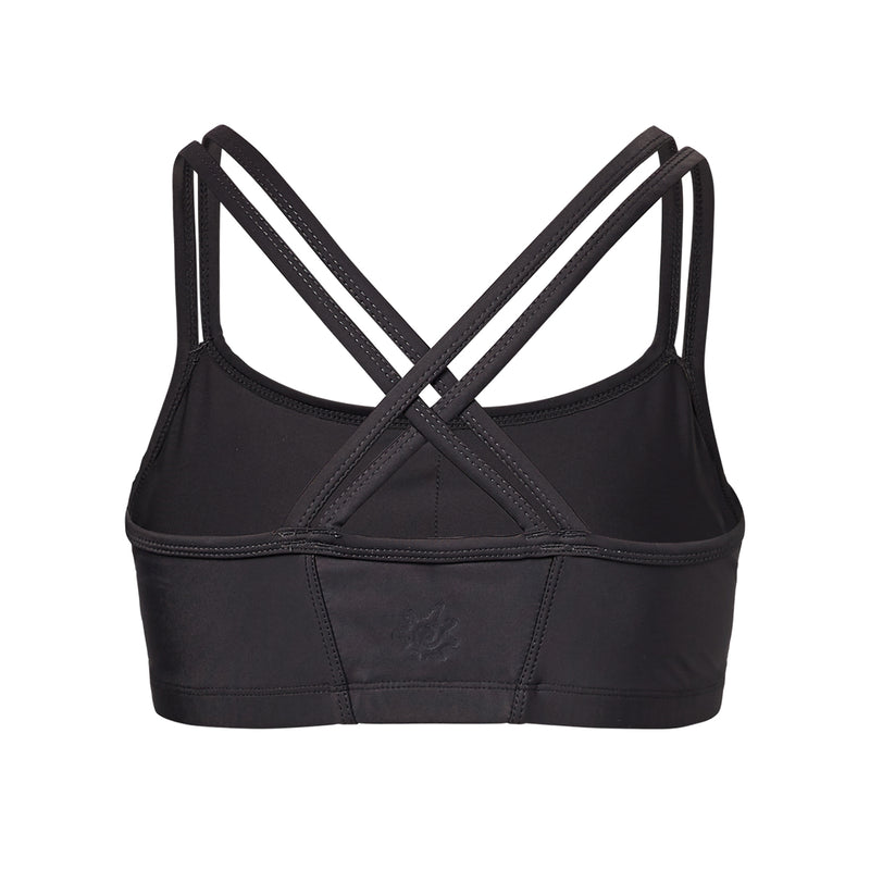 women's crisscross swim bra in charcoal grey|charcoal-grey