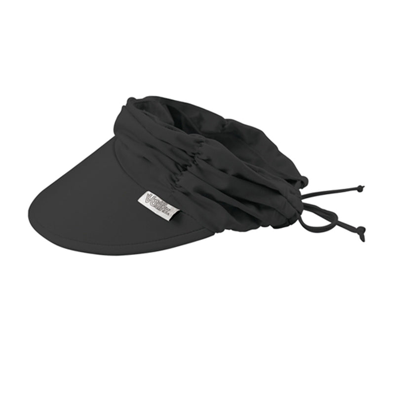 UV Skinz's women's swim visor in black|black