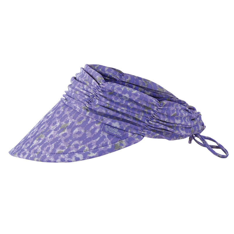 UV Skinz's women's swim visor in purple splash|purple-splash