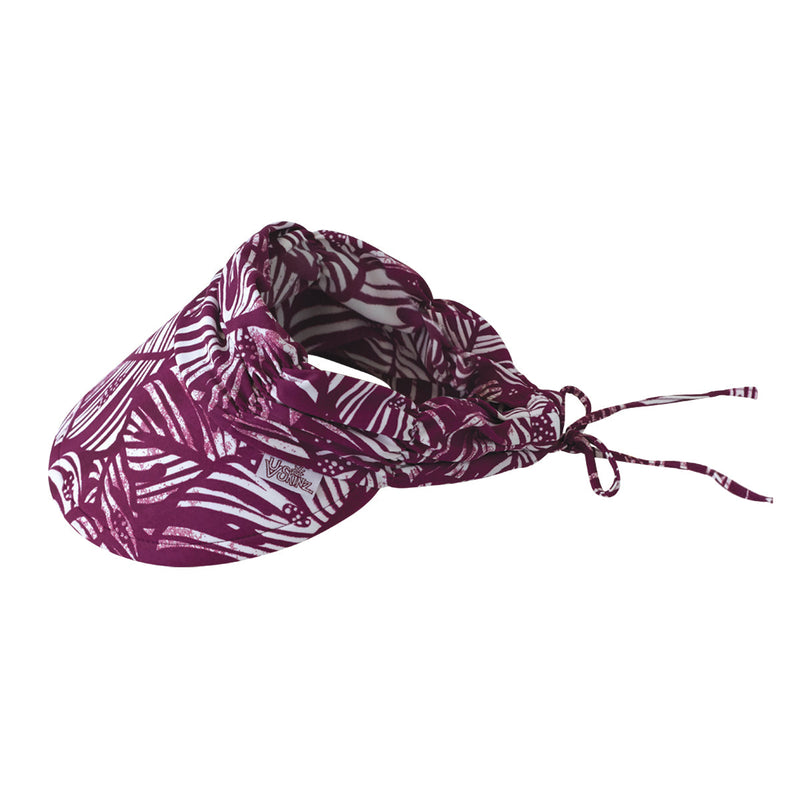 Women's Swim Visor in Wine Botanical|wine-botanical