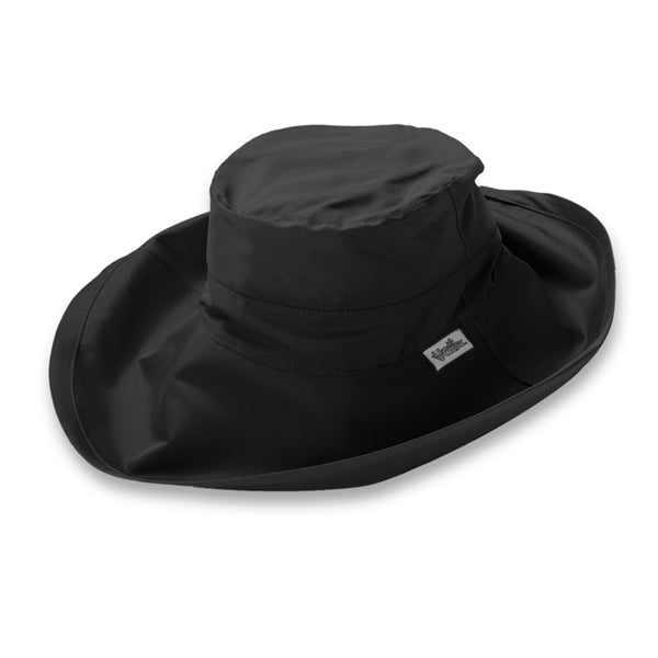 Women's Rolled Brim Hat in Black|black