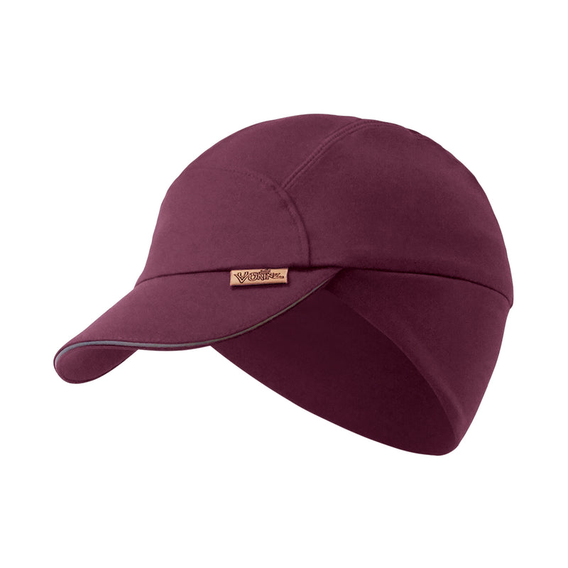 Close Up of the Women's Active Ponytail Fleece Hat in Wine|wine